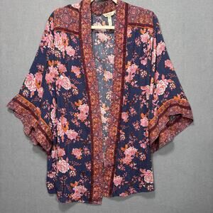 Matilda Jane FloralKimono M L Wide‎ Sleeve Feminine Boho Romantic Retro Layer